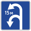 Дорожный знак 6.3.2 «Зона для разворота» (металл 0,8 мм, II типоразмер: сторона 700 мм, С/О пленка: тип А коммерческая)